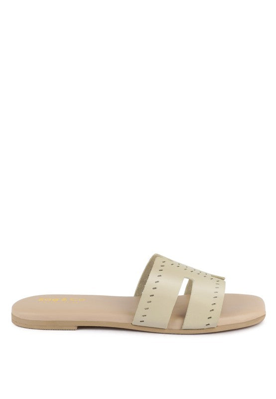 Cut Out Slip On Sandals