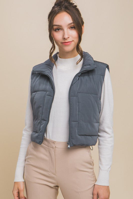 Classic Puffer Vest With Pockets