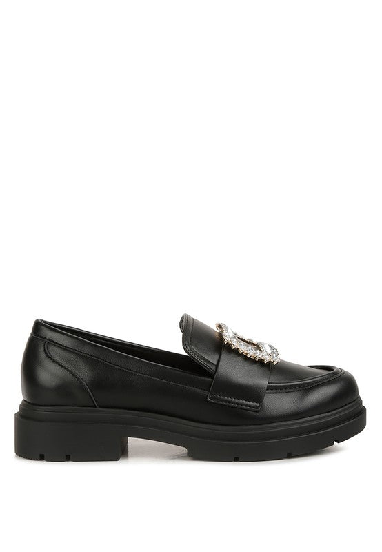 Bossi Buckle Loafers With Embellishment
