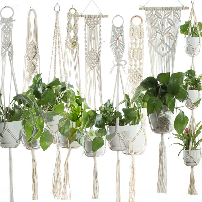cotton plant hanger BohoNest – Macramé Cotton Plant Hanger – Eccentric You