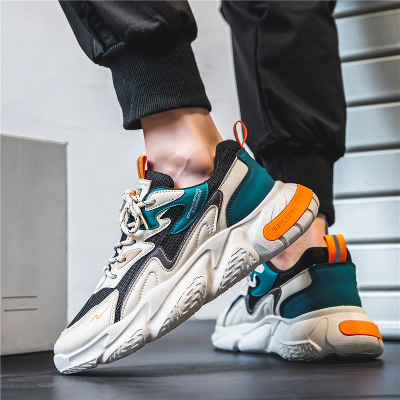 Men's Lightweight Breathable Platform Sneakers