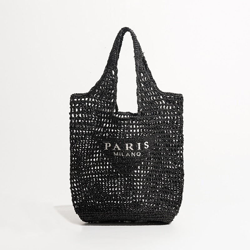 Luxury Raffia Straw Beach Shoulder Bag