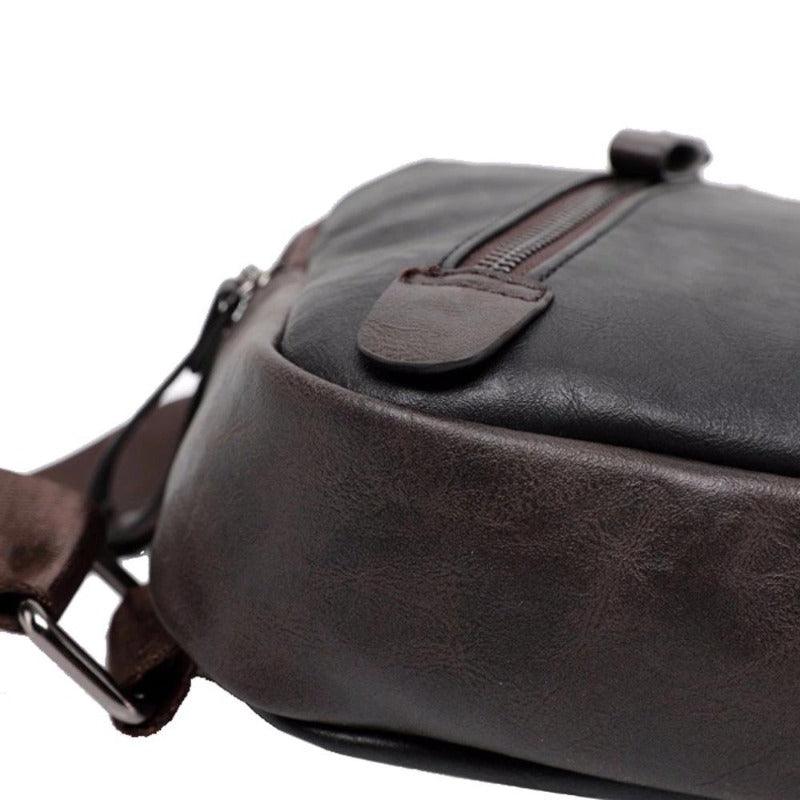 Retro Leather Sling Chest Bag - Eccentric You