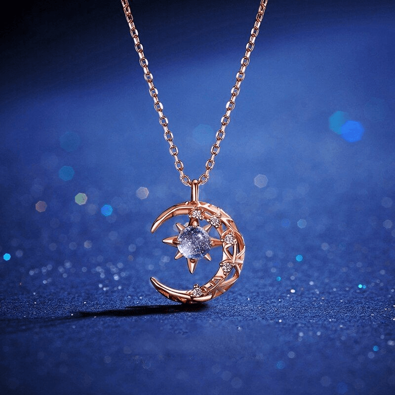 Blue 2025 moonstone necklace