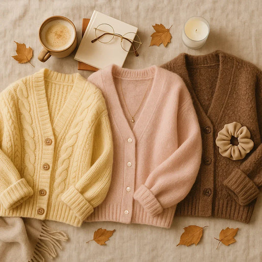 🧁 Layered Outfits 2025: How to Style a Soft Girl Fall Wardrobe with Oversized Cardigans and Ballet Flats