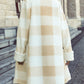 New Plaid Printed Womens Coat