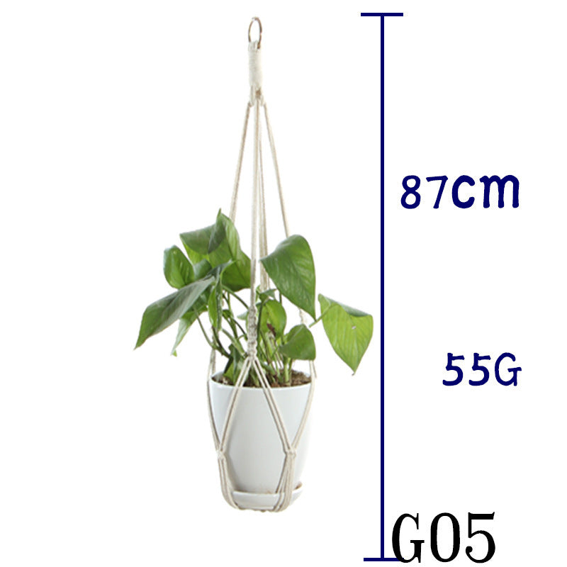 BohoNest – Macramé Cotton Plant Hanger