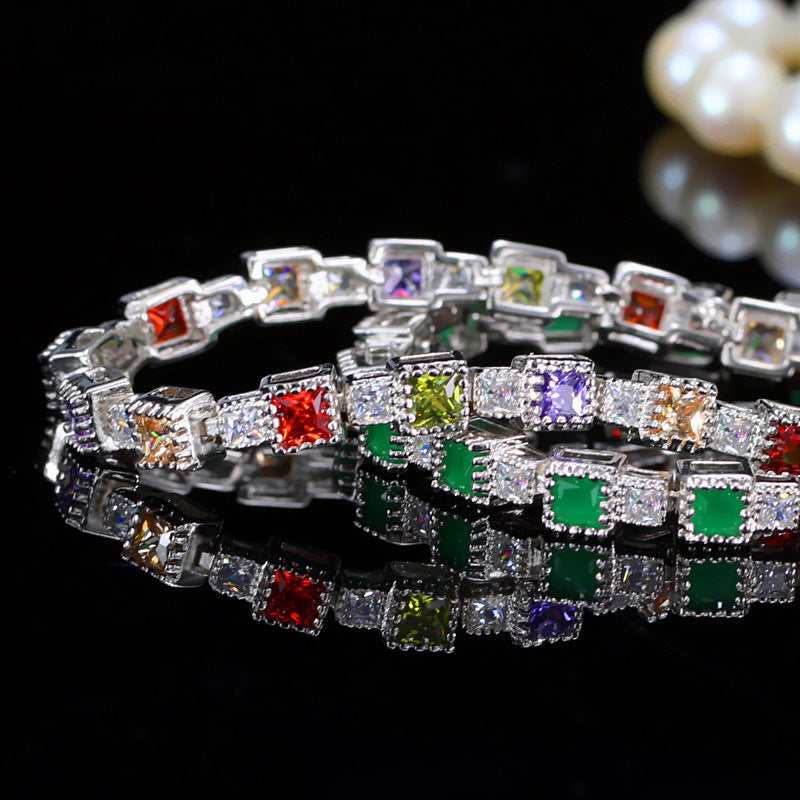 Perfect Princess Cut Multi ColorBracelets