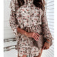 Floral Print Casual Long Sleeve Dress