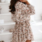 Floral Print Casual Long Sleeve Dress