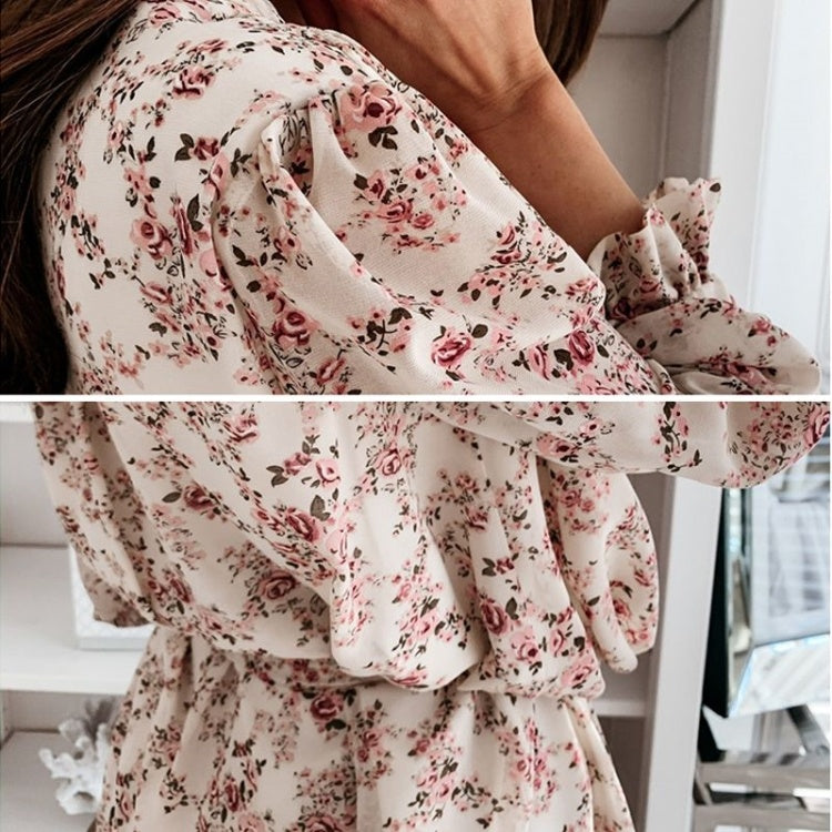 Floral Print Casual Long Sleeve Dress