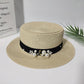 Pearl Bow Hand-Made Women Straw Hat