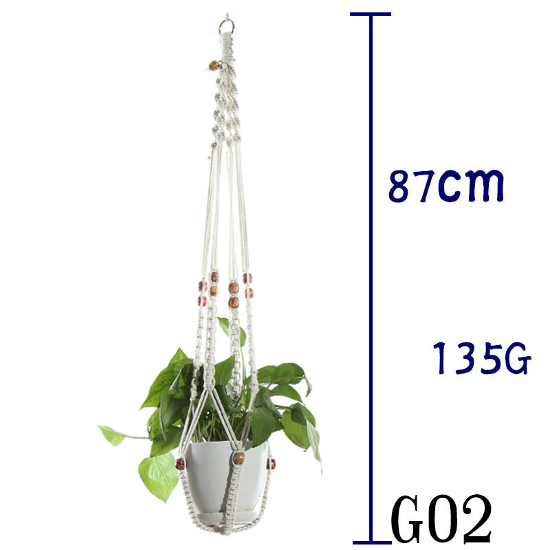 BohoNest – Macramé Cotton Plant Hanger