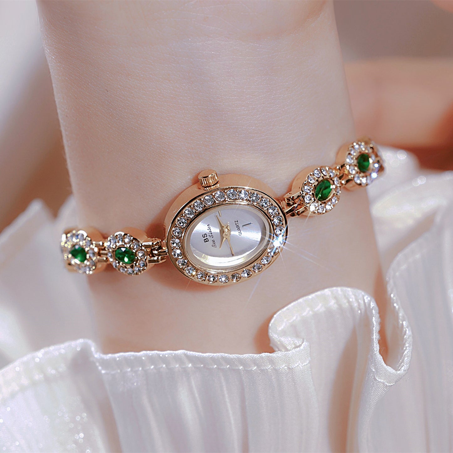 Fashion Colored Gems Luxury Watch