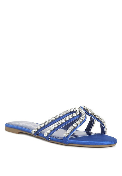 Dimante Strap Flat Sandals
