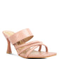 Criss Cross Strap Spool Heel Sandals