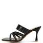 Criss Cross Strap Spool Heel Sandals