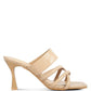 Criss Cross Strap Spool Heel Sandals