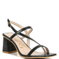 Elise Croc Texture Block Heel Sandals