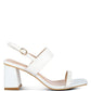 Elasticated Gussets Block Heel Sandals
