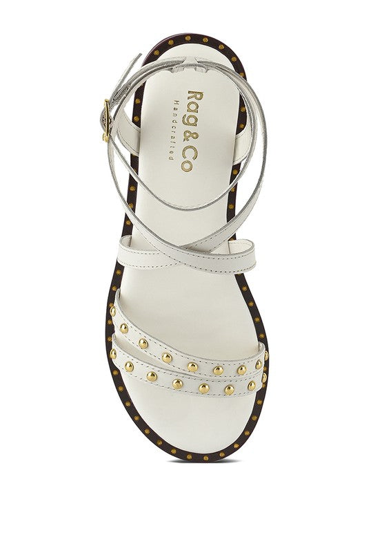 Studs Ankle Strappy Sandals