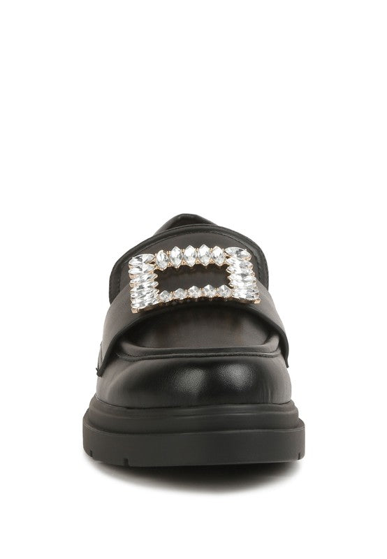 Bossi Buckle Loafers With Embellishment