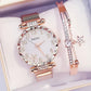 Women's Rhinestone Quartz Watch Bracelet Set