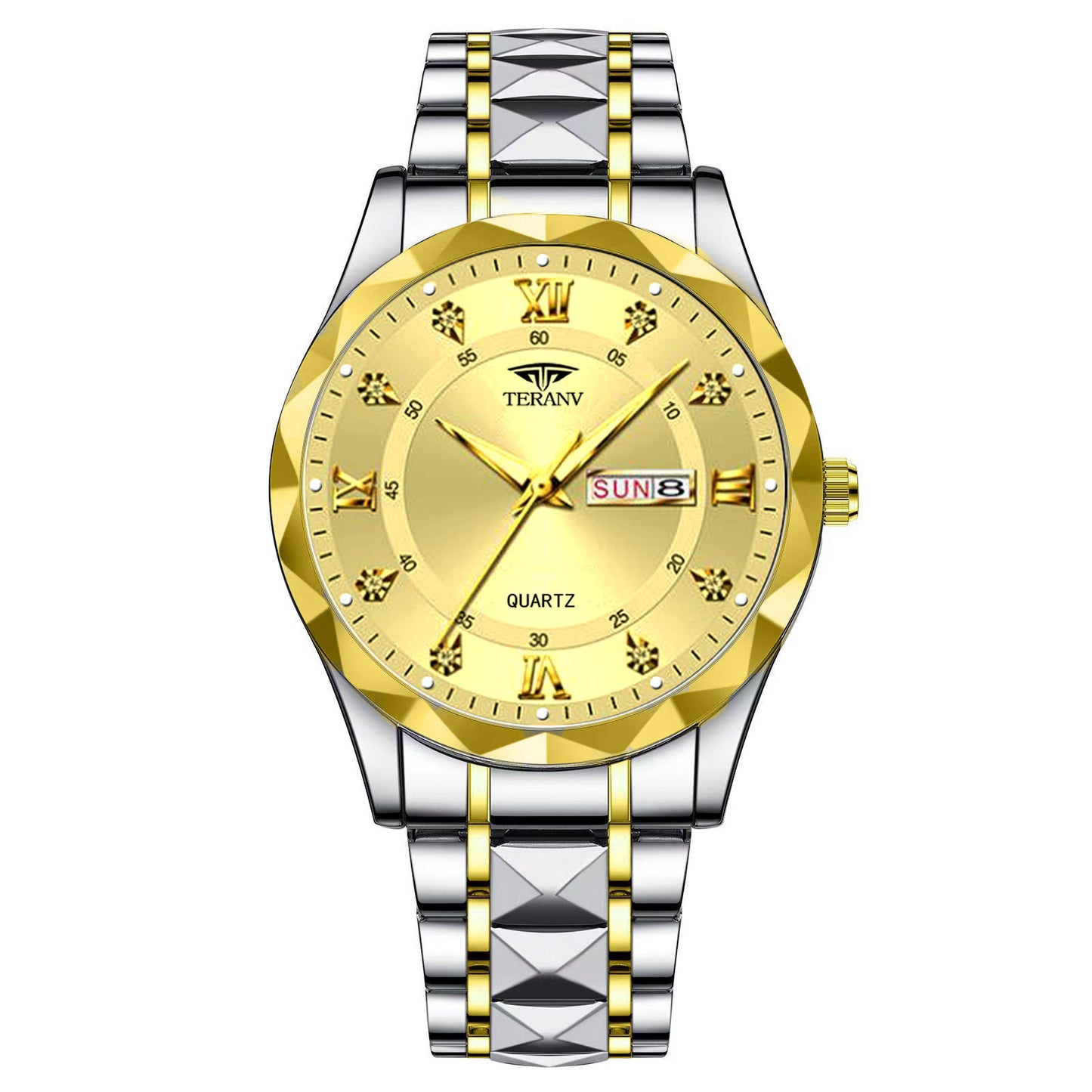 Aurum Crest – Blue Diamond Luxe Watch