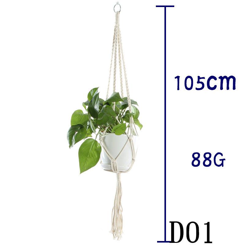 BohoNest – Macramé Cotton Plant Hanger