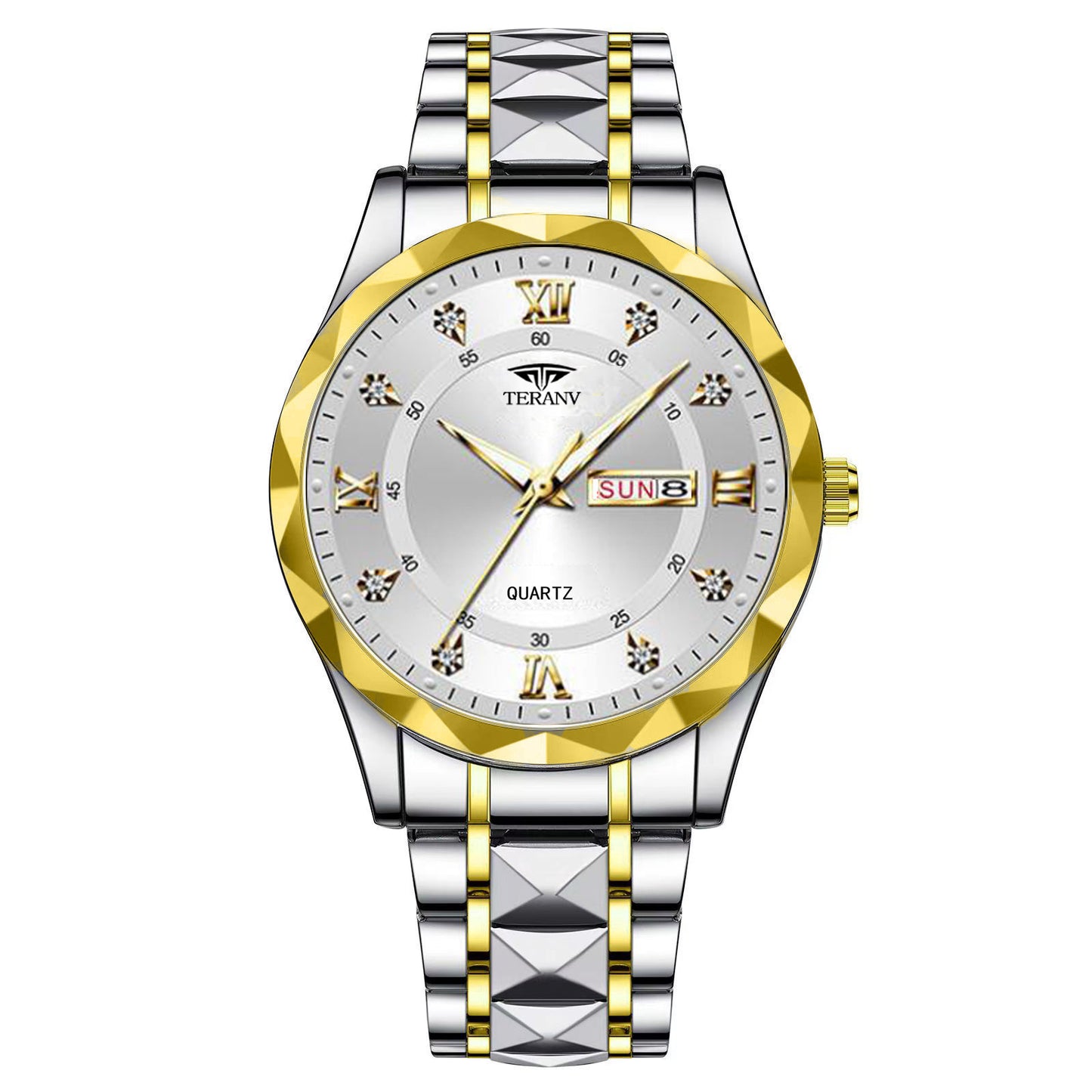 Aurum Crest – Blue Diamond Luxe Watch