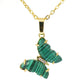 Enchanted Wings – Natural Stone Butterfly Pendant Necklace