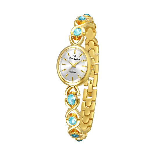 Glacier Glow – Oval Sapphire Women’s Watch
