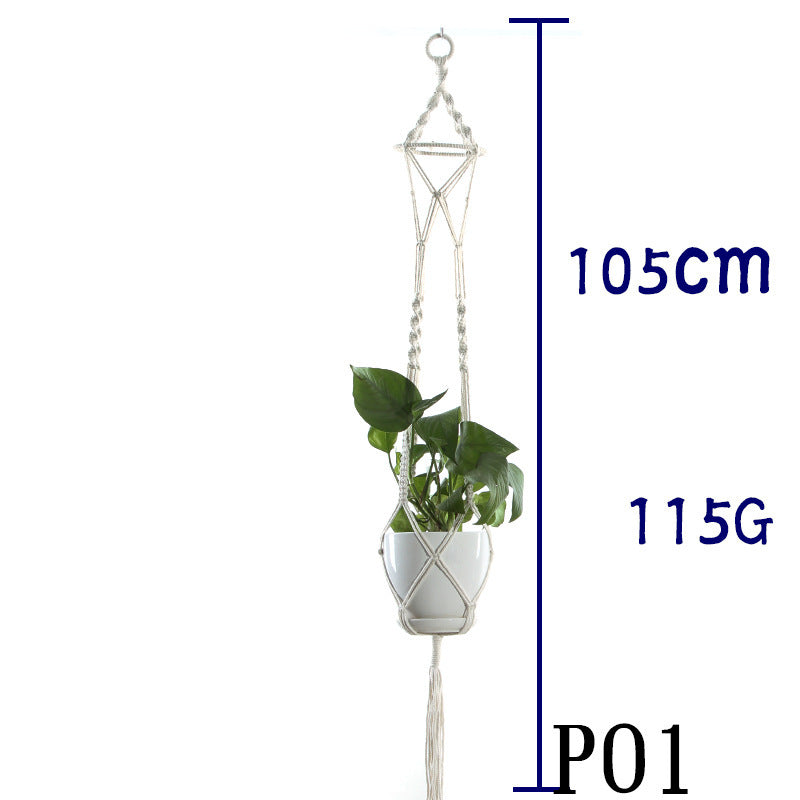 BohoNest – Macramé Cotton Plant Hanger