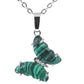 Enchanted Wings – Natural Stone Butterfly Pendant Necklace