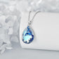 Ocean Serenade – Blue Wave Teardrop Necklace