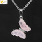 Enchanted Wings – Natural Stone Butterfly Pendant Necklace