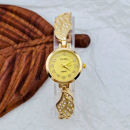 Golden Aura – Crystal Wing Women’s Watch