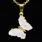 Enchanted Wings – Natural Stone Butterfly Pendant Necklace
