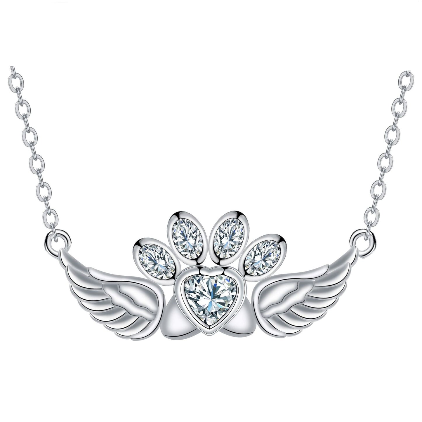 PawHalo Wings – Sparkling Guardian Necklace