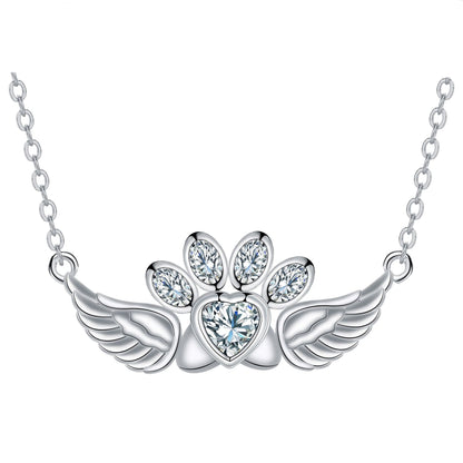 PawHalo Wings – Sparkling Guardian Necklace