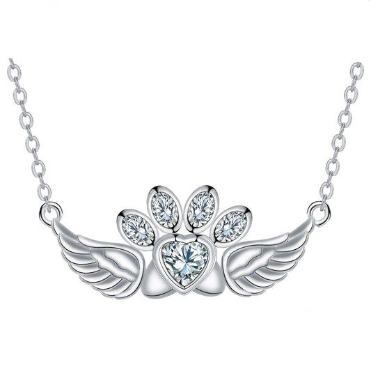 PawHalo Wings – Sparkling Guardian Necklace