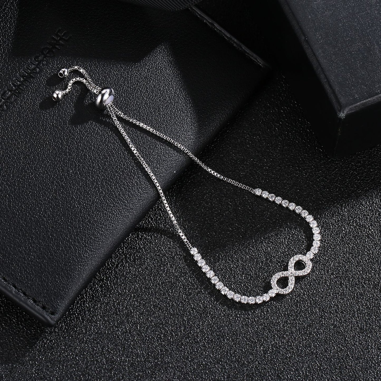 Zirconia Infinity Charm Bracelet