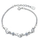 Women Silver Crystal Dolphin Bracelets