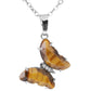 Enchanted Wings – Natural Stone Butterfly Pendant Necklace