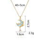 Celestial Glow – Light Blue Moon Pendant Necklace