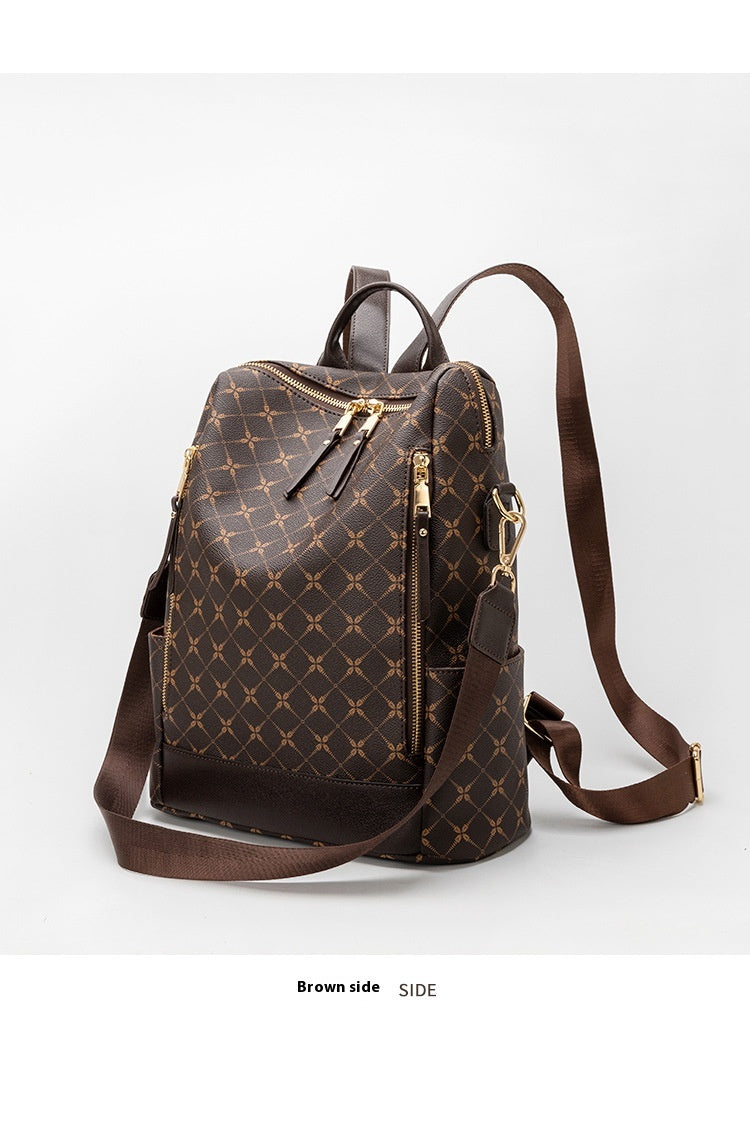 Large Capacity Simple Retro Travel Crossbody Backpack