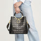 Crocodile Pattern Satchel Bucket Bag