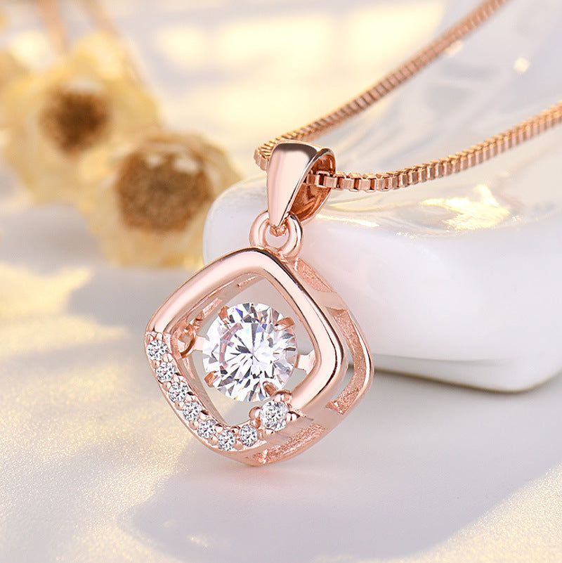 Celeste Glow – Crown Heart Pendant