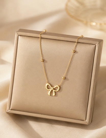 Valvet Bow Necklace
