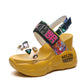 Vibrant Crystal Chunky Platform Sandals